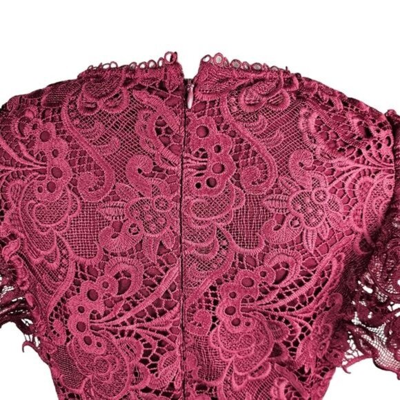 EXPRESS  Flutter Sleeve Lace Mini Dress - Picture 8 of 11